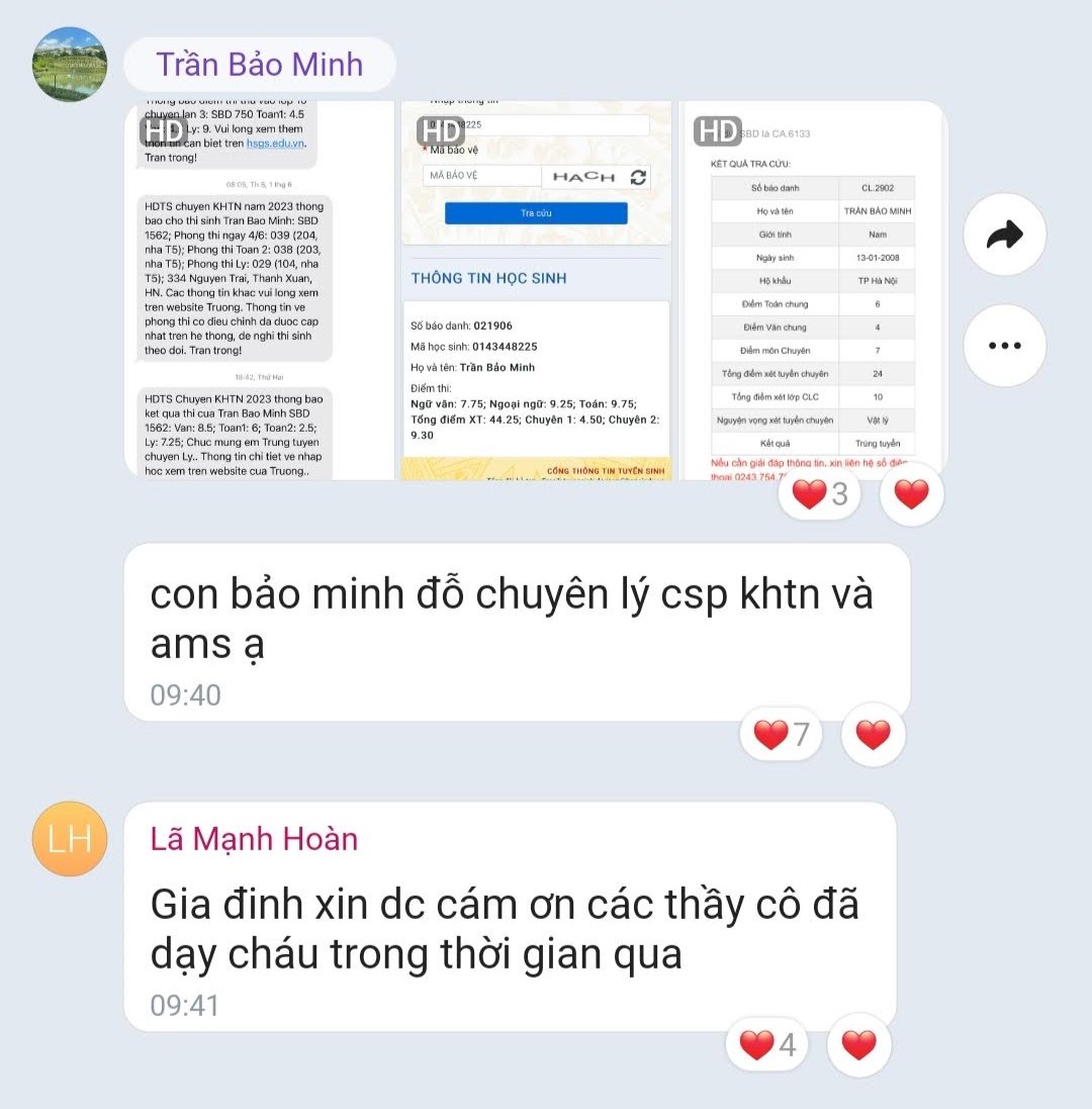 Feedback phụ huynh 1